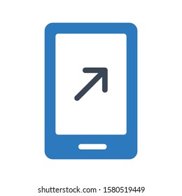mobile vector glyph color icon 