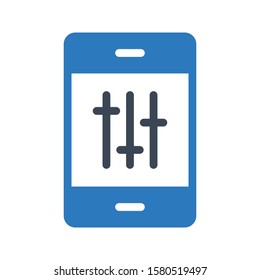 mobile vector glyph color icon 