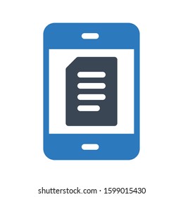 mobile vector glyph color icon 