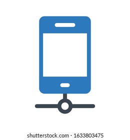 mobile vector glyph color icon 
