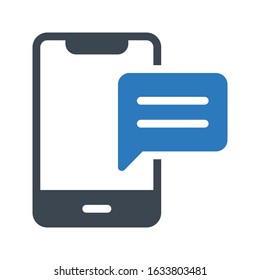 mobile vector glyph color icon 
