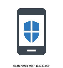 mobile vector glyph color icon 