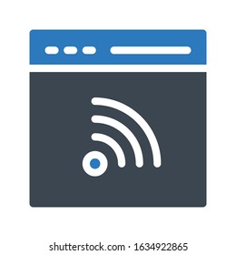 mobile vector glyph  color icon  