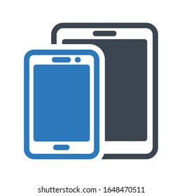mobile vector glyph color icon 
