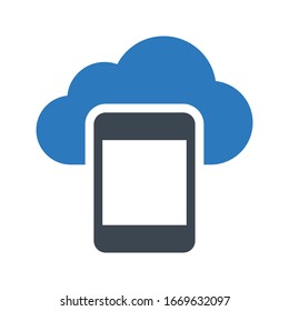 icono de color de glifo vectorial móvil 