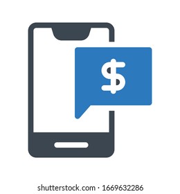 mobile vector glyph color icon 