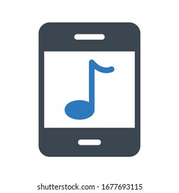 mobile vector glyph color icon 
