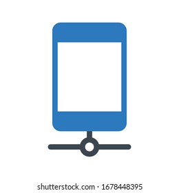 mobile vector glyph color icon 
