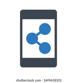 mobile vector glyph color  icon 