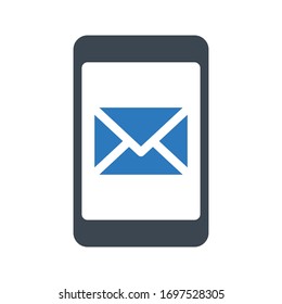 mobile vector glyph color icon 