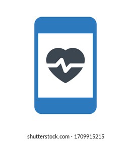 mobile vector glyph color icon 