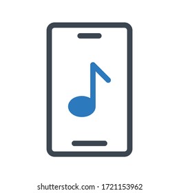 mobile vector glyph color icon 