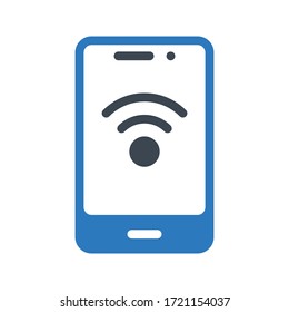 mobile vector glyph color icon 