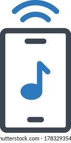 icono de color de glifo vectorial móvil 