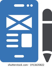 mobile vector glyph color icon