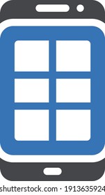 mobile vector glyph color icon