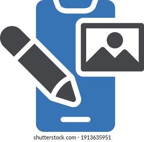 icono de color de glifo vectorial móvil