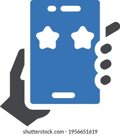 icono de color de glifo vectorial móvil