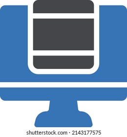 mobile vector glyph color icon