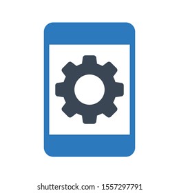 mobile vector glyph colour icon