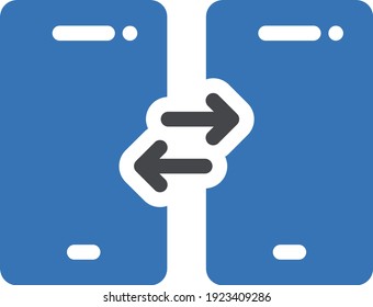 icono de color de glifo vectorial móvil