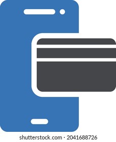 icono de color de glifo vectorial móvil