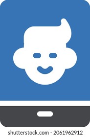 icono de color de glifo vectorial móvil