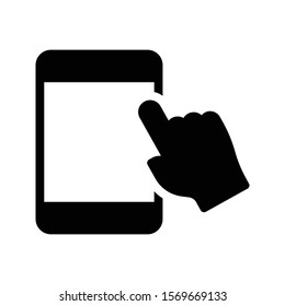 mobile vector glyph flat icon 