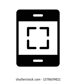 mobile vector glyph flat icon 