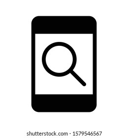 mobile vector glyph flat icon 