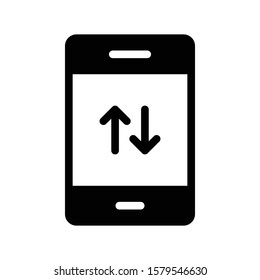 mobile vector glyph flat icon 