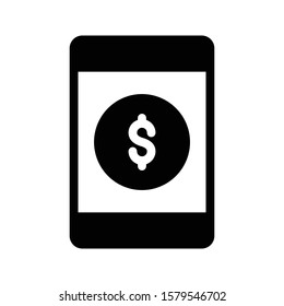 mobile vector glyph flat icon 