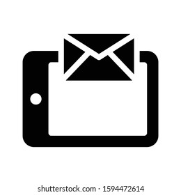 mobile vector glyph flat icon 