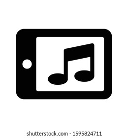 mobile vector glyph flat icon 