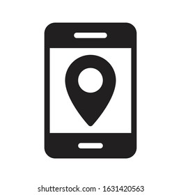 mobile vector glyph flat icon 