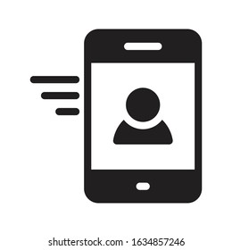 mobile vector glyph flat icon 