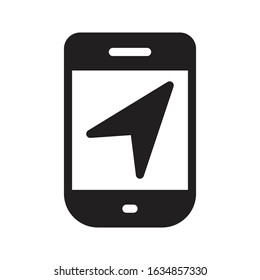 mobile vector glyph flat icon 