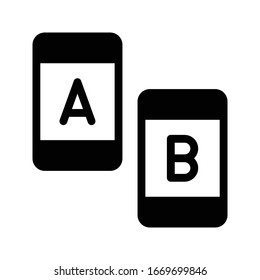 icono plano de glifo vectorial móvil 