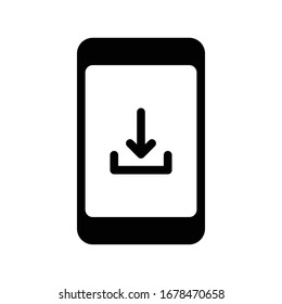 icono plano de glifo vectorial móvil 
