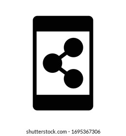 Bildflachsymbol der mobilen Vektorillustration 