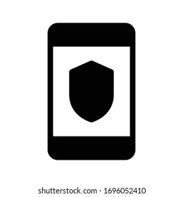 icono plano de glifo vectorial móvil 