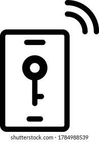 mobile vector glyph flat icon 