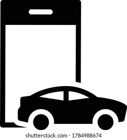 mobile vector glyph flat icon 