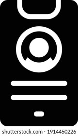 icono plano de glifo vectorial móvil