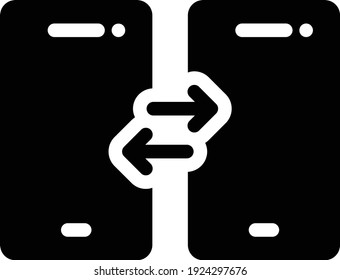 mobile vector glyph flat icon