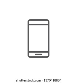 Mobile vector icon. Element of phone for mobile concept and web apps illustration. Thin line icon for website design and development. Vector icon
