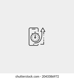 Signo de ilustración de icono de vector móvil