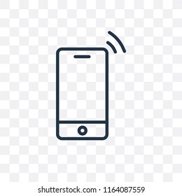 Mobile vector icon isolated on transparent background, Mobile logo concept