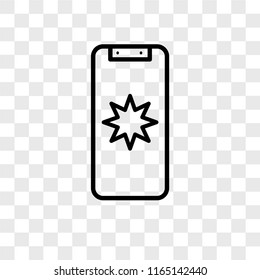 Mobile vector icon isolated on transparent background, Mobile logo concept