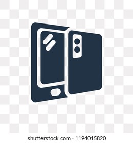 Mobile vector icon isolated on transparent background, Mobile transparency concept can be used web and mobile